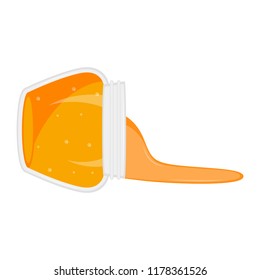 Isolated honey jar. Rosh hashanah concept