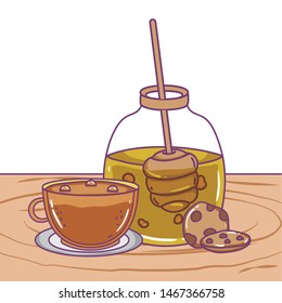 Isolated honey jar vector design