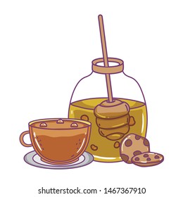 Isolated honey jar vector design