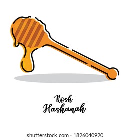 Isolated honey tradition rosh hashanah icon- Vector