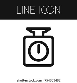 Isolated Hook Outline. Counterbalance Vector Element Can Be Used For Counterbalance, Scale, Hook Design Concept.