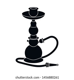 Isolated of hookah and smoke object logo. Hookah and shisha stock symbol for web.