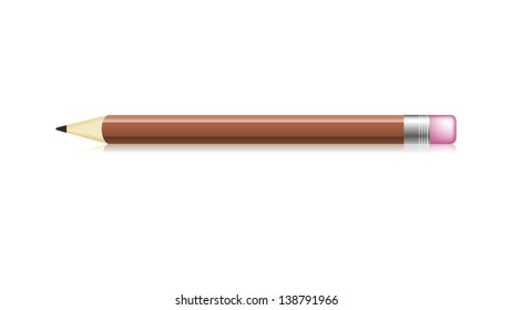 The isolated horizontal scalable picture of the pencil / The pencil