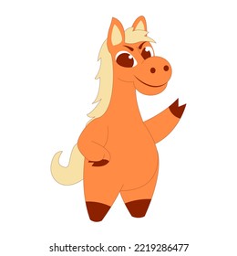 Isolated horse body baby vector illustration