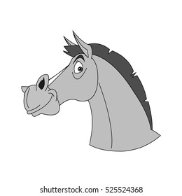 Isolated horse cartoon design