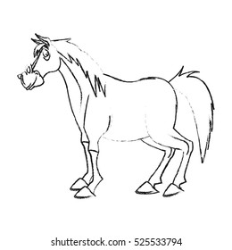 Isolated horse cartoon design