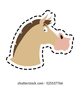 Isolated horse cartoon design