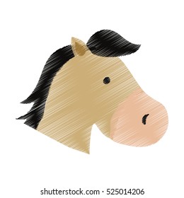 isolated horse cartoon icon vector illustration graphic design