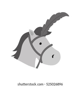 isolated horse cartoon icon vector illustration graphic design