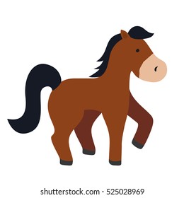 Isolated Horse Cartoon Icon Vector Illustration Graphic Design