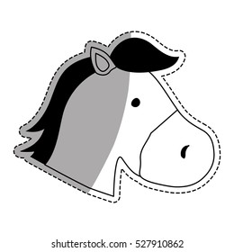 isolated horse cartoon icon vector illustration graphic design