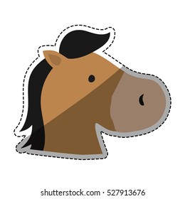 isolated horse cartoon icon vector illustration graphic design