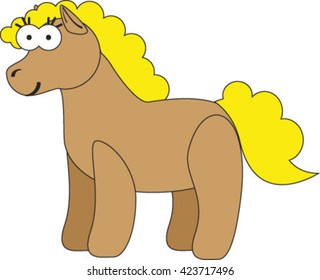 isolated horse cartoon vector