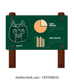 Isolated horse info animal farms cute icon- Vector