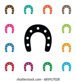 Isolated Horseshoe Icon. Shoe  Vector Element Can Be Used For Shoe, Horseshoe, Metal Design Concept.