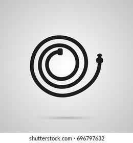 Isolated Hosepipe Icon Symbol On Clean Background. Vector Garden Hose Element In Trendy Style.