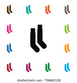 Isolated Hosiery Icon. Half-Hose Vector Element Can Be Used For Half-Hose, Hosiery, Sock Design Concept.