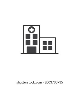 isolated hospital sign icon, vector illustration