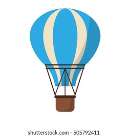Isolated hot air balloon design