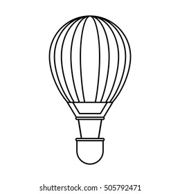 Isolated hot air balloon design