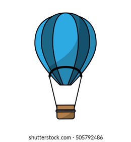 Isolated hot air balloon design