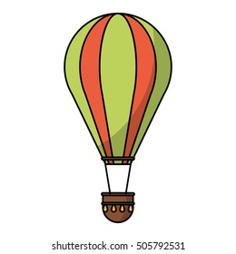 Isolated hot air balloon design