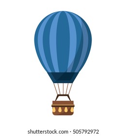 Isolated hot air balloon design