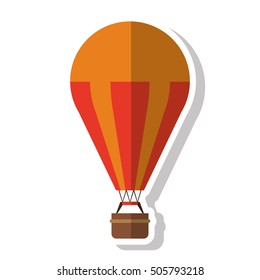 Isolated hot air balloon design