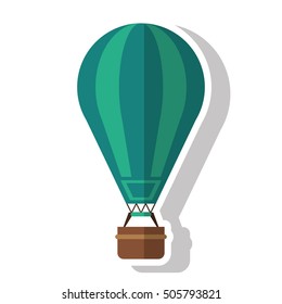Isolated hot air balloon design