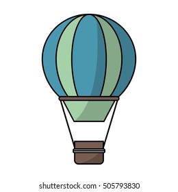 Isolated hot air balloon design