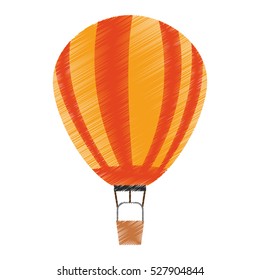 Isolated hot air balloon design