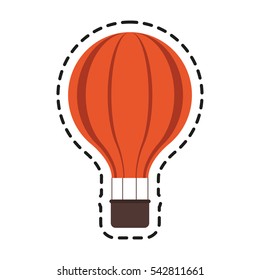 Isolated hot air balloon design