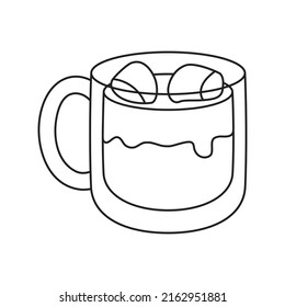 Isolated hot chocolate with marshmallows Vector illustration