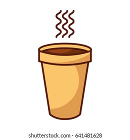 isolated hot coffe cup 
