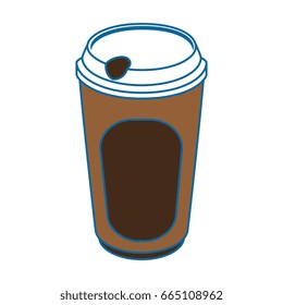 isolated hot coffee container