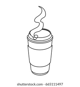 isolated hot coffee container