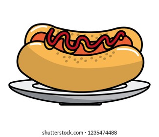 Isolated hot dog design