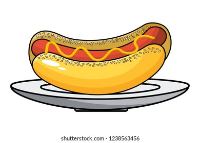 Isolated hot dog design