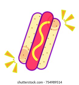 Isolated hot dog design