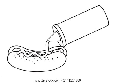 Isolated hot dog design vector illustration