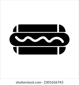 Isolated hot dog icon. Editable color. EPS vector file