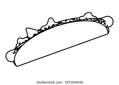 Isolated hot dog vector design