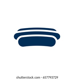 Isolated Hotdog Icon Symbol On Clean Background. Vector Sausage Element In Trendy Style.