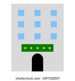 Isolated hotel icon