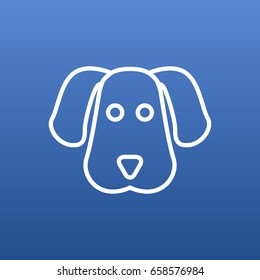 Isolated Hound Outline Symbol On Clean Background. Vector Dog Element In Trendy Style.