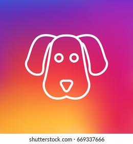 Isolated Hound Outline Symbol On Clean Background. Vector Dog Element In Trendy Style.