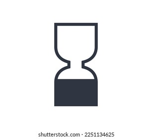 Isolated Hourglass expiration symbol. Concept of packaging and regulations.
