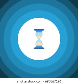 Isolated Hourglass Flat Icon. Waiting Vector Element Can Be Used For Hourglass, Sandglass, Timer Design Concept.