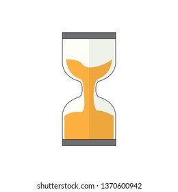 Isolated hourglass image. Laboratory instruments. Vector illustration design