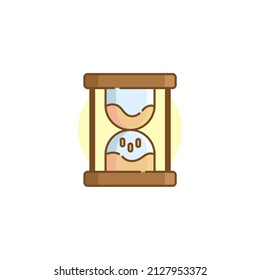 Isolated hourglass Simple Vector Logo Design